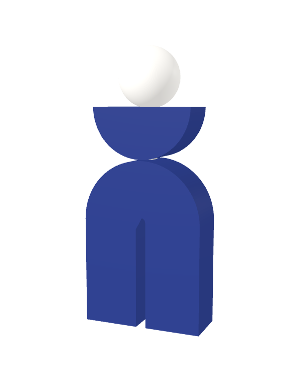 Switch&Match L — socle bleu, demi-lune bleu