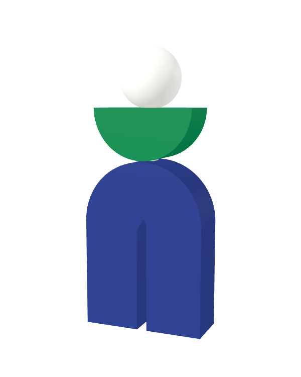 Switch&Match L — socle bleu, demi-lune vert