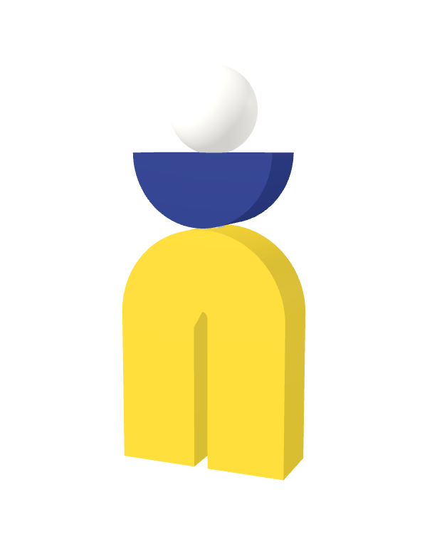 Switch&Match L — socle jaune, demi-lune bleu