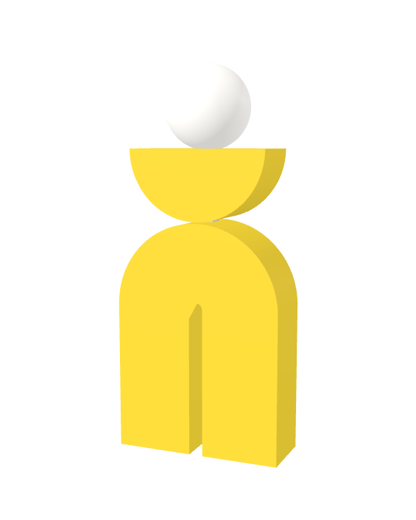 Switch&Match L — socle jaune, demi-lune jaune