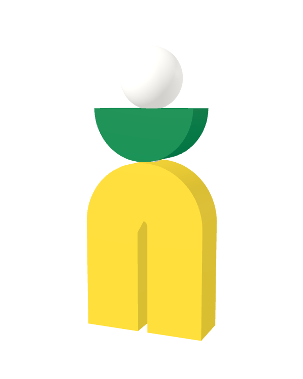 Switch&Match L — socle jaune, demi-lune vert