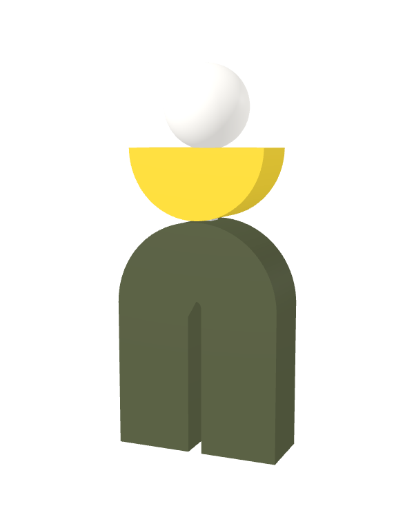 Switch&Match L — socle kaki, demi-lune jaune