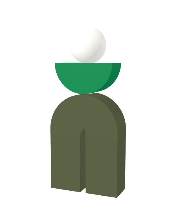 Switch&Match L — socle kaki, demi-lune vert