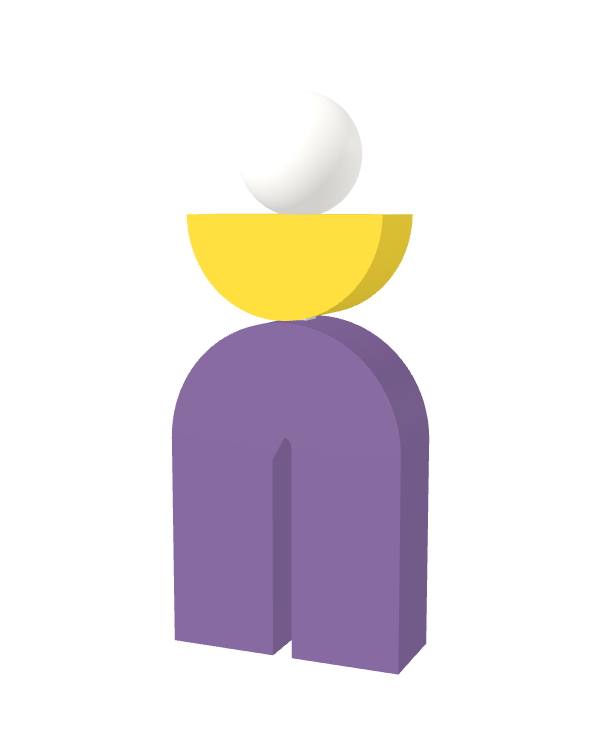 Switch&Match L — socle lilas, demi-lune jaune