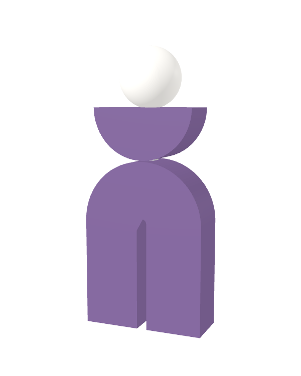 Switch&Match L — socle lilas, demi-lune lilas