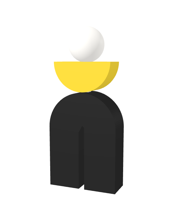 Switch&Match L — socle noir, demi-lune jaune