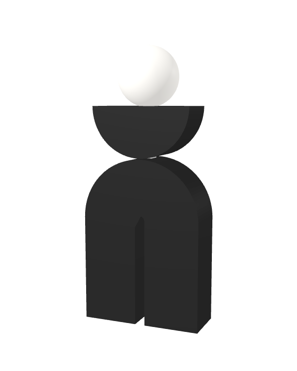Switch&Match L — socle noir, demi-lune noir