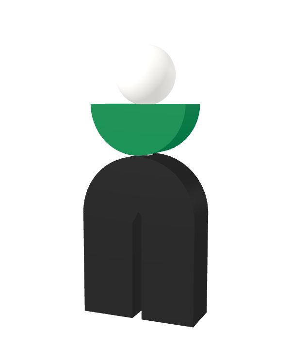 Switch&Match L — socle noir, demi-lune vert