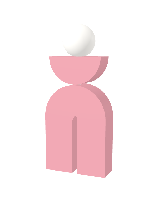 Switch&Match L — socle rose, demi-lune rose