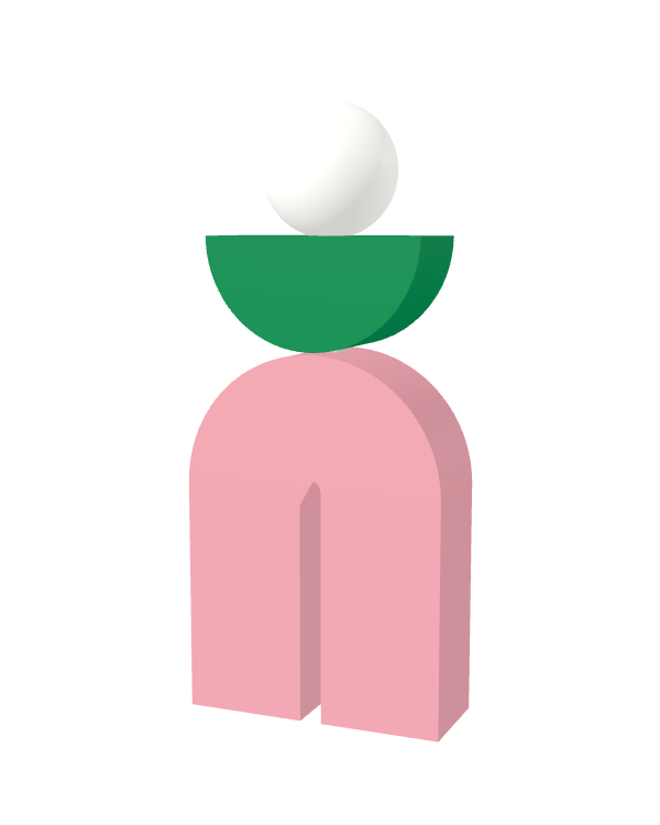 Switch&Match L — socle rose, demi-lune vert