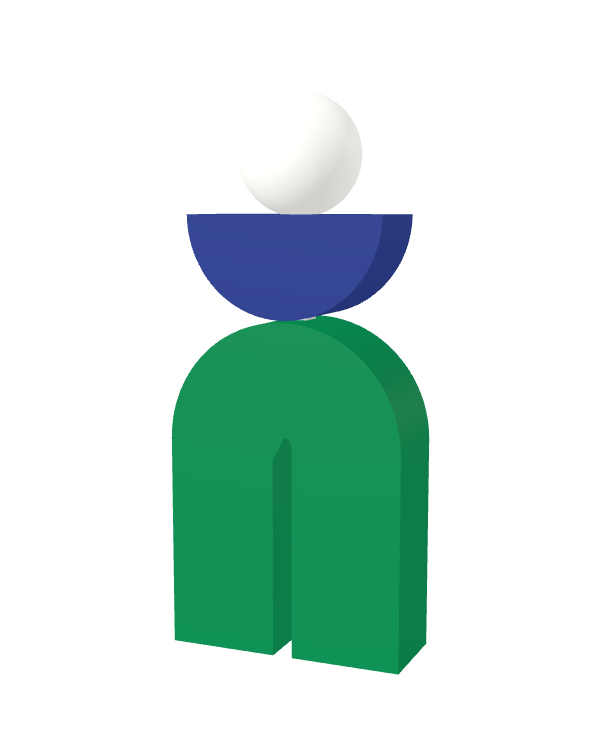 Switch&Match L — socle vert, demi-lune bleu