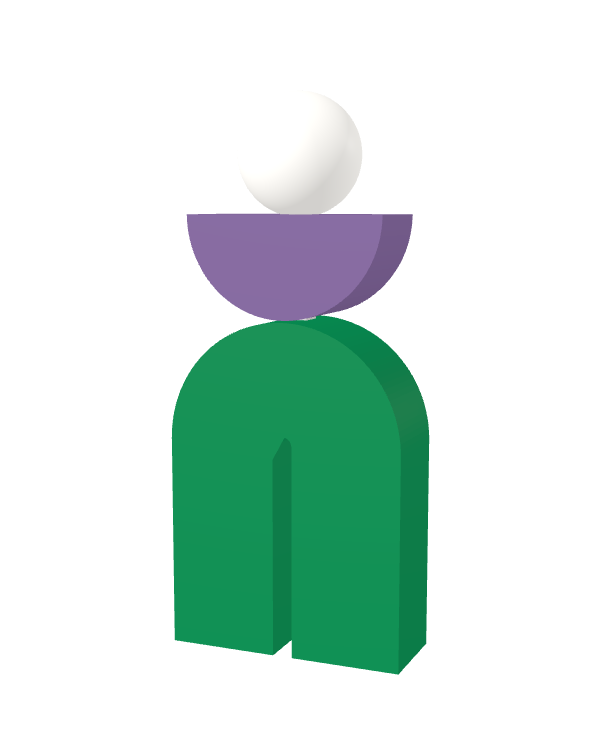 Switch&Match L — socle vert, demi-lune lilas