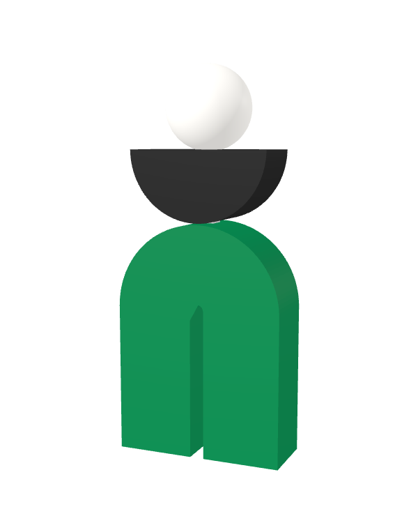Switch&Match L — socle vert, demi-lune noir