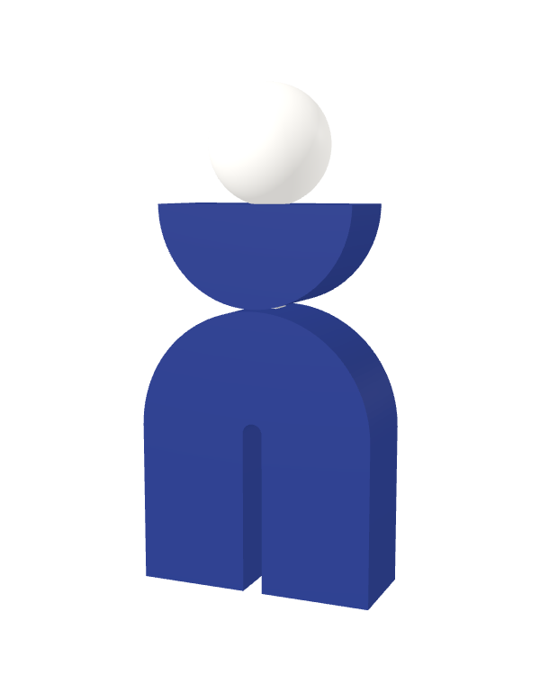 Switch&Match M — socle bleu, demi-lune bleu