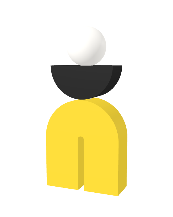 Switch&Match M — socle jaune, demi-lune noir