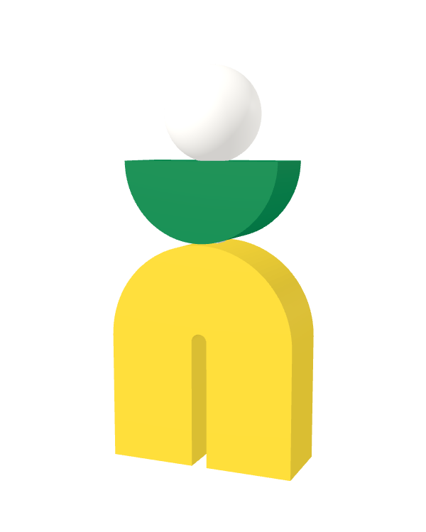 Switch&Match M — socle jaune, demi-lune vert