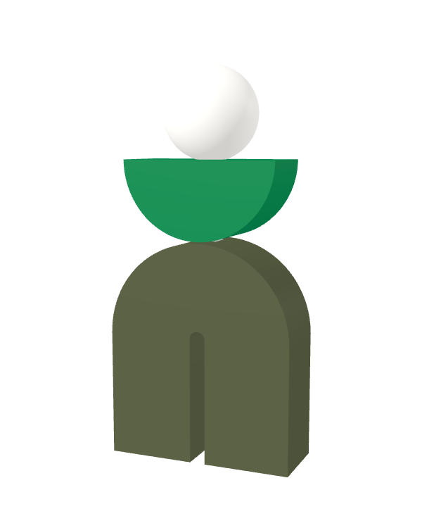 Switch&Match M — socle kaki, demi-lune vert