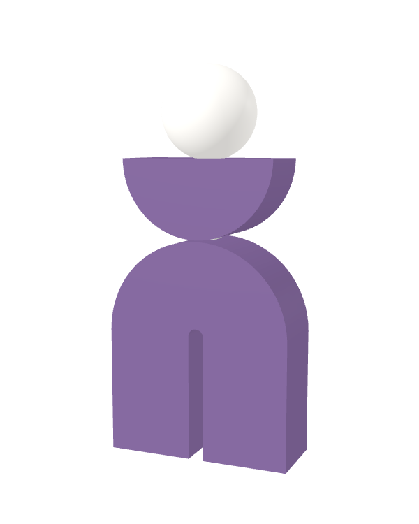 Switch&Match M — socle lilas, demi-lune lilas
