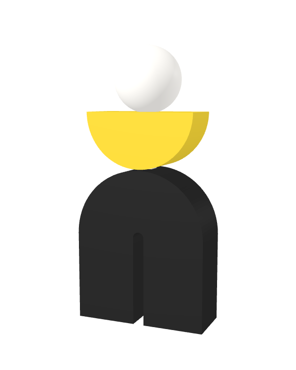 Switch&Match M — socle noir, demi-lune jaune