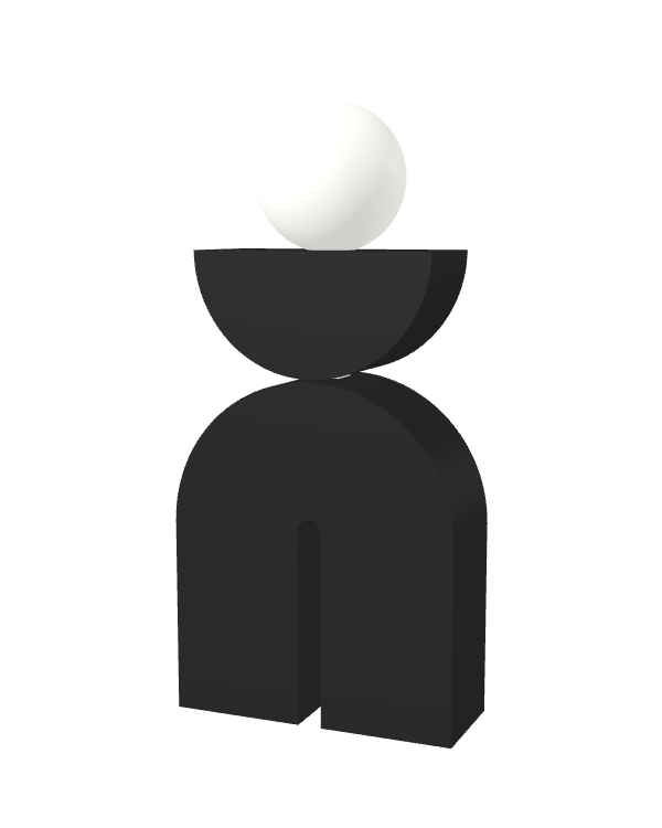 Switch&Match M — socle noir, demi-lune noir
