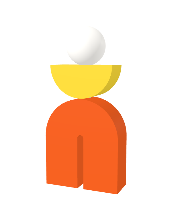 Switch&Match M — socle orange, demi-lune jaune