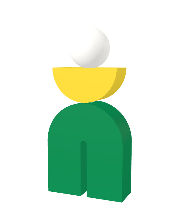Switch&Match M — socle vert, demi-lune jaune