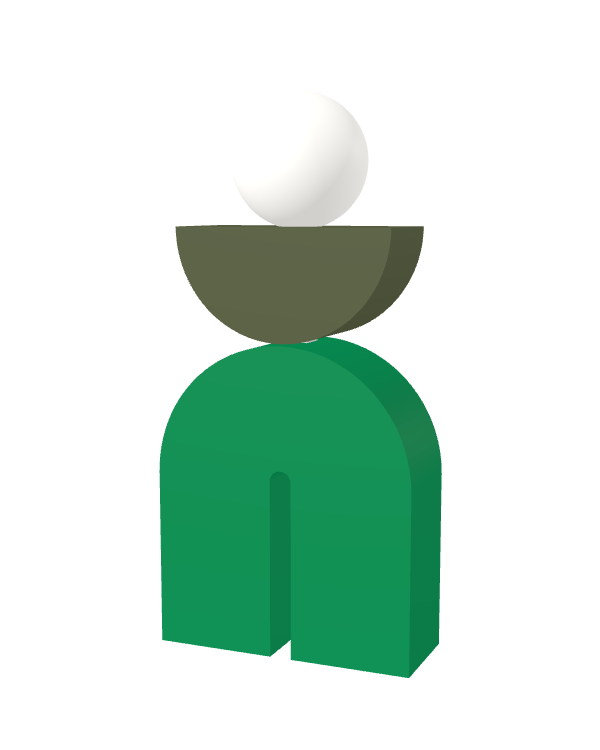 Switch&Match M — socle vert, demi-lune kaki