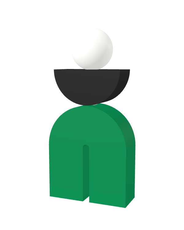 Switch&Match M — socle vert, demi-lune noir