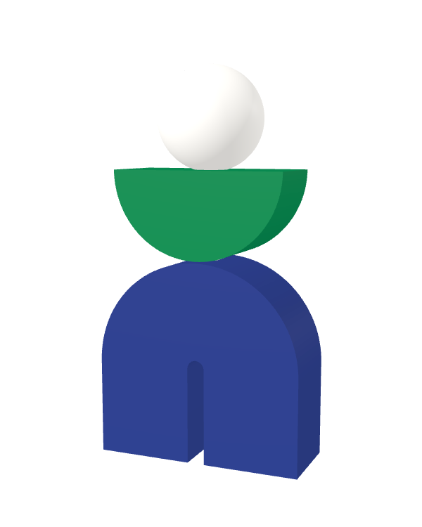 Switch&Match S — socle bleu, demi-lune vert