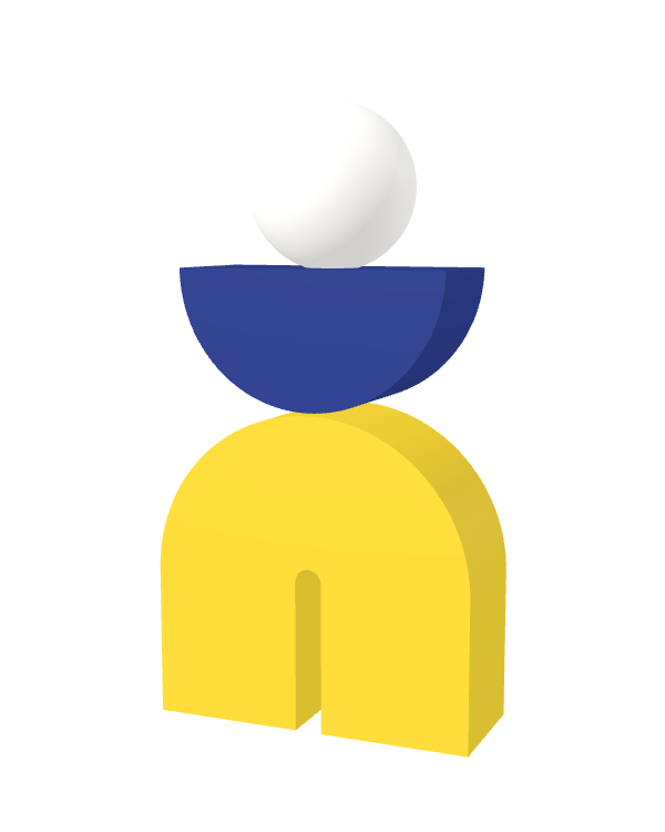 Switch&Match S — socle jaune, demi-lune bleu