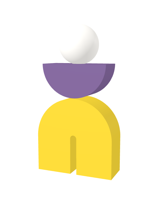 Switch&Match S — socle jaune, demi-lune lilas