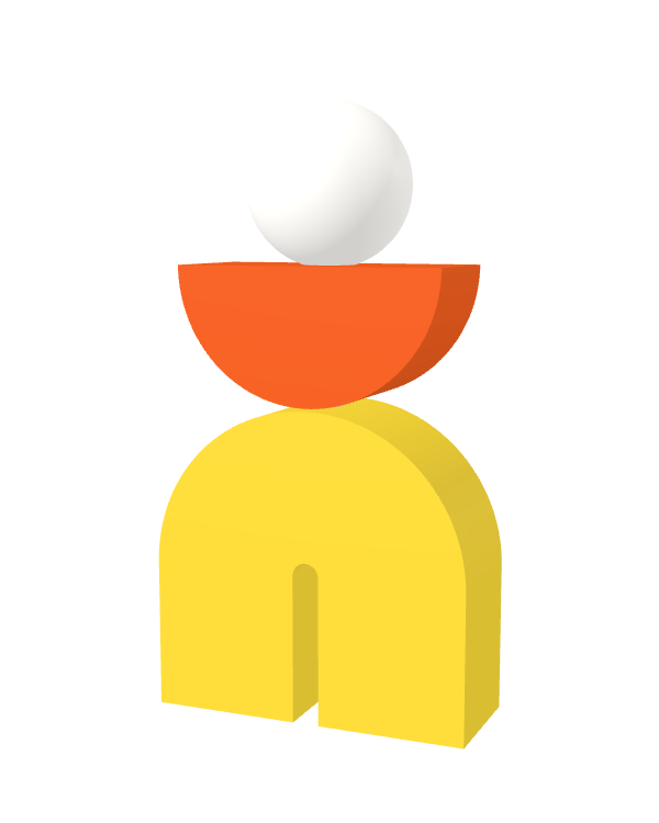 Switch&Match S — socle jaune, demi-lune orange