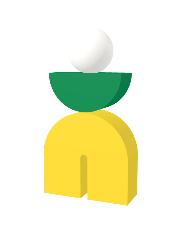 Switch&Match S — socle jaune, demi-lune vert