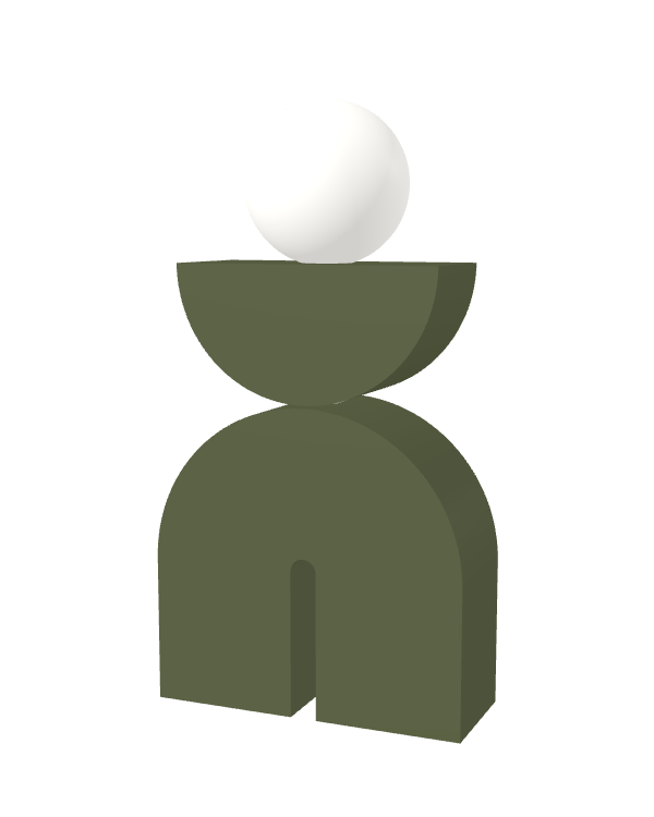 Switch&Match S — socle kaki, demi-lune kaki