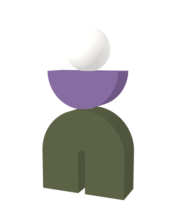 Switch&Match S — socle kaki, demi-lune lilas