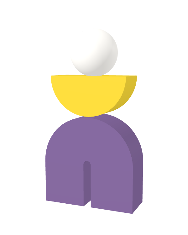 Switch&Match S — socle lilas, demi-lune jaune