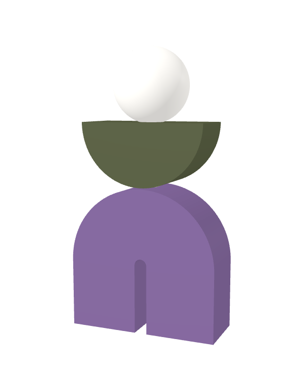 Switch&Match S — socle lilas, demi-lune kaki
