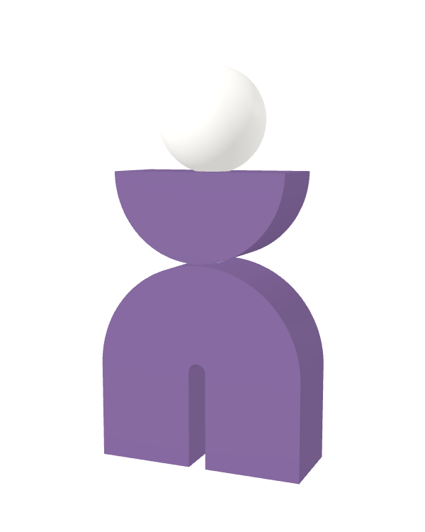 Switch&Match S — socle lilas, demi-lune lilas
