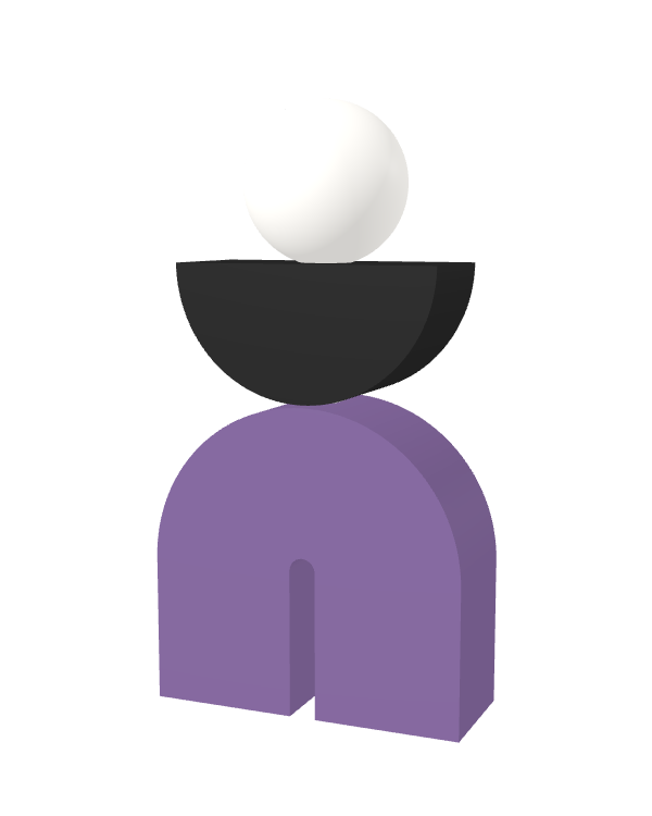 Switch&Match S — socle lilas, demi-lune noir