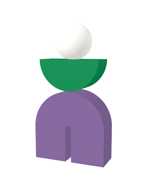 Switch&Match S — socle lilas, demi-lune vert
