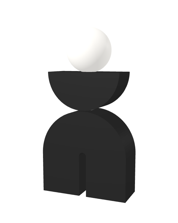 Switch&Match S — socle noir, demi-lune noir