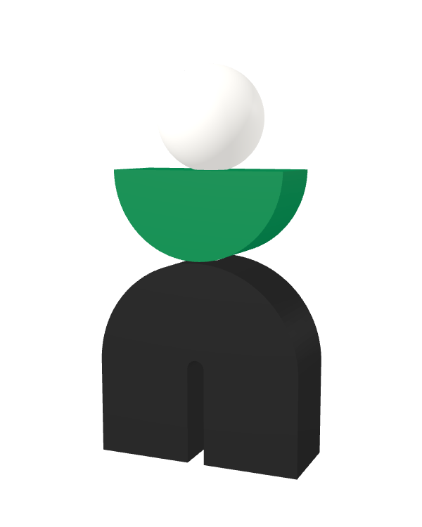 Switch&Match S — socle noir, demi-lune vert