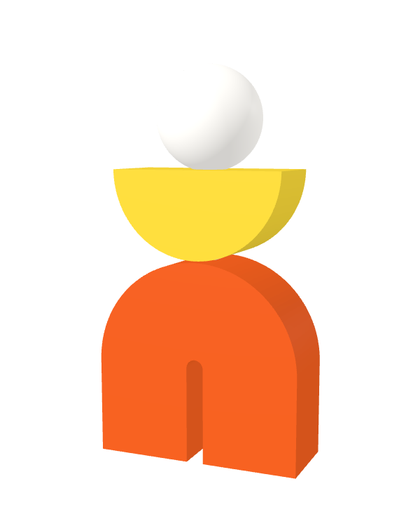 Switch&Match S — socle orange, demi-lune jaune
