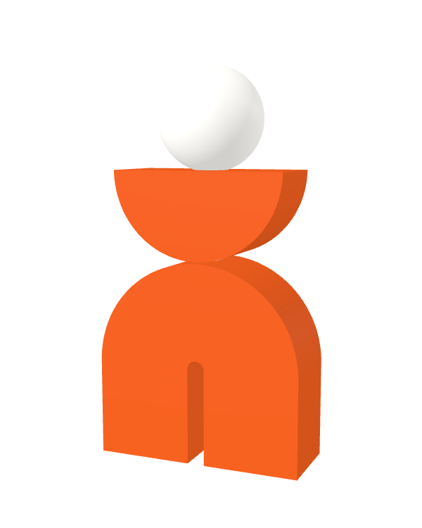 Switch&Match S — socle orange, demi-lune orange