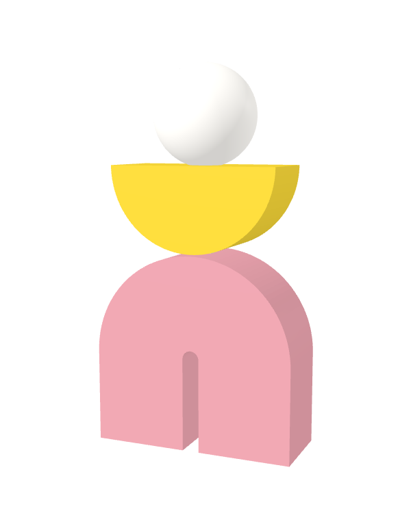 Switch&Match S — socle rose, demi-lune jaune