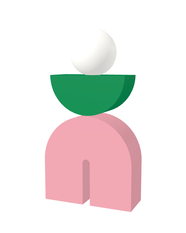 Switch&Match S — socle rose, demi-lune vert