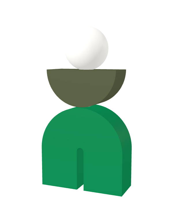 Switch&Match S — socle vert, demi-lune kaki