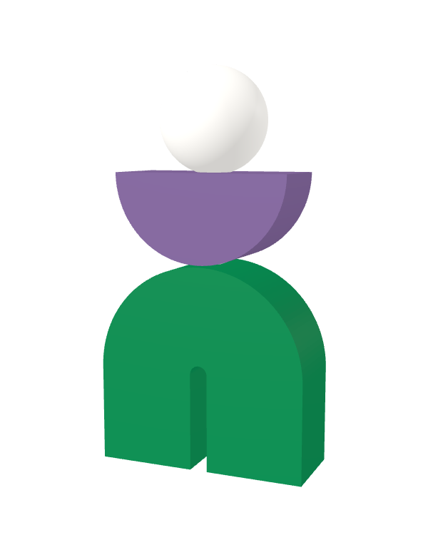 Switch&Match S — socle vert, demi-lune lilas